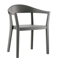chaise à accoudoirs klio 3-350a - hêtre gris hg 350