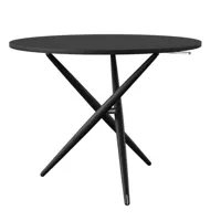 table de salle à manger t-6500 - noir 4023 - frêne noir hg 580
