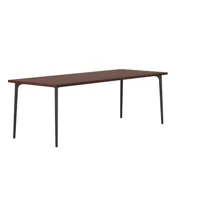 table de salle à manger podia t-1802 - hêtre marron hg 120 - 200 x 90 x 74 cm