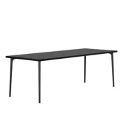 table de salle à manger podia t-1802 - hêtre noir hg 203 - 200 x 90 x 74 cm