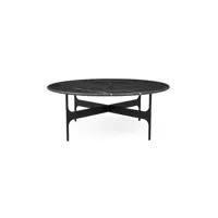 table basse ronde floema - marbre marquina noir - grand