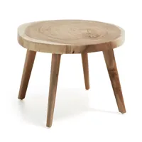 table auxiliaire de jardin ø 65 cm bois wellcres