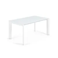 table de salle à manager extensible 160 - 220 x 90 cm verre axis