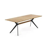 table de salle à manger 160 x 90 cm bois amethyst