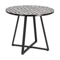 table de jardin ø 90 cm pierre / céramique tella