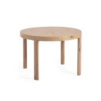 table de salle à manager extensible ø120 (170) x 120 cm bois colleen