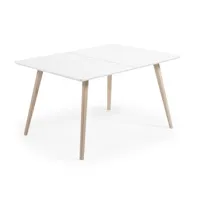 table de salle à manager extensible 140 - 220 x 90 cm bois eunice