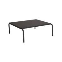 table noir en acier h30x81x81cm