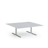 table basse carrée marbre et métal, belno