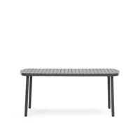 table de jardin 180 x 90 cm métal joncols