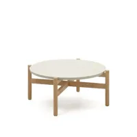 table basse de jardin ø 84,4 cm bois pola