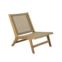amar - fauteuil de jardin en bois d'acacia et cannage