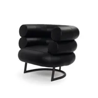 fauteuil bibendum  - noir - cuir classique noir