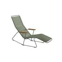 chaise longue click sunrocker - vert olive