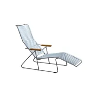 chaise longue click sunlounger - bleu