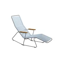 chaise longue click sunrocker - bleu