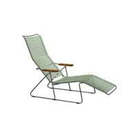 chaise longue click sunlounger - vert