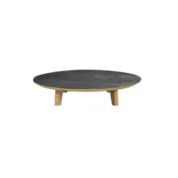 table basse aspect - noir - ø 144 cm
