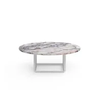 table basse florence - marbre blanc viola