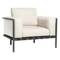 fauteuil natal alu sofa - natté basalt 65 - wengé