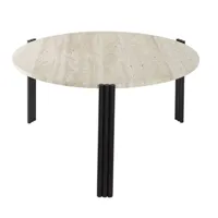 table basse tribus - noir/naturel - hauteur/ø 45 x 80 cm