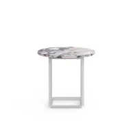 table d'appoint florence - marbre blanc viola