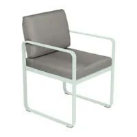 fauteuil lounge bellevie - a7 menthe glaciale - b8 gris taupe