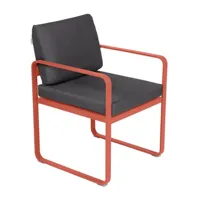 fauteuil lounge bellevie - 45 capucine mat - gris graphite