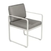 fauteuil lounge bellevie - a5 gris argile - b8 gris taupe