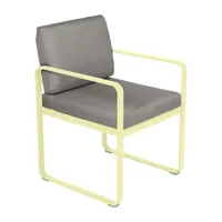 fauteuil lounge bellevie - a6 citron givré - b8 gris taupe