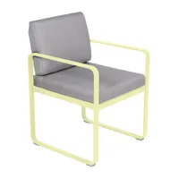 fauteuil lounge bellevie - a6 citron givré - gris flanelle