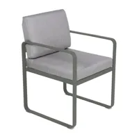 fauteuil lounge bellevie - 48 romarin mat - gris flanelle