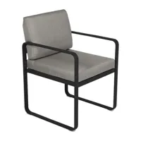 fauteuil lounge bellevie - 42 réglisse - b8 gris taupe