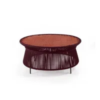 table basse caribe - noir rouge / cuivre / noir