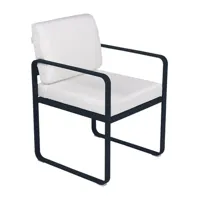 fauteuil lounge bellevie - 92 bleu abysse - blanc grisé