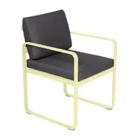 fauteuil lounge bellevie - a6 citron givré - gris graphite
