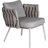 fauteuil tosca low dining - rustic weave ice grey b146 - lin