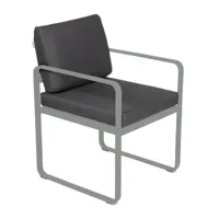 fauteuil lounge bellevie - c7 gris lapilli - gris graphite