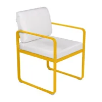 fauteuil lounge bellevie - c6 miel structure - blanc grisé