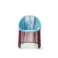 chaise de salle à manger cartagenas  - violet / bleu pastel / noir