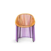 chaise de salle à manger cartagenas  - violet / miel/ noir