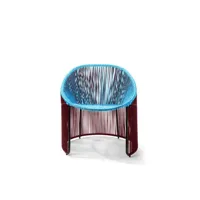 fauteuil cartagenas - violet / bleu pastel / noir