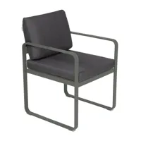 fauteuil lounge bellevie - 48 romarin mat - gris graphite