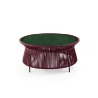 table basse caribe - noir rouge / vert / noir