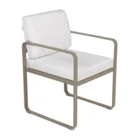 fauteuil lounge bellevie - 14 muscade - blanc grisé