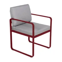 fauteuil lounge bellevie - 43 chili mat - gris flanelle