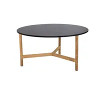table basse twist ronde - gris foncé - ø 90 cm