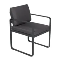 fauteuil lounge bellevie - 47 anthracite mat - gris graphite