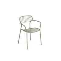 chaise avec accoudoirs apero - gris/vert