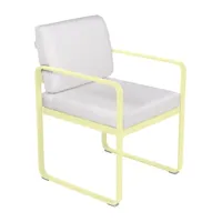 fauteuil lounge bellevie - a6 citron givré - blanc grisé